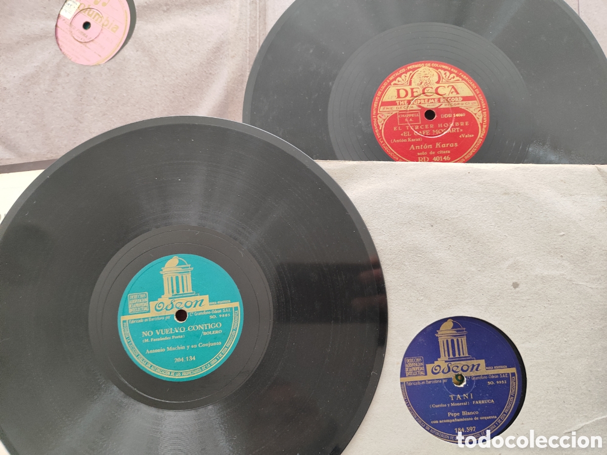 Discos de pizarra: LOTE DE 3 ALBUMES CON 25 DISCOS DE PIZARRA - Foto 6