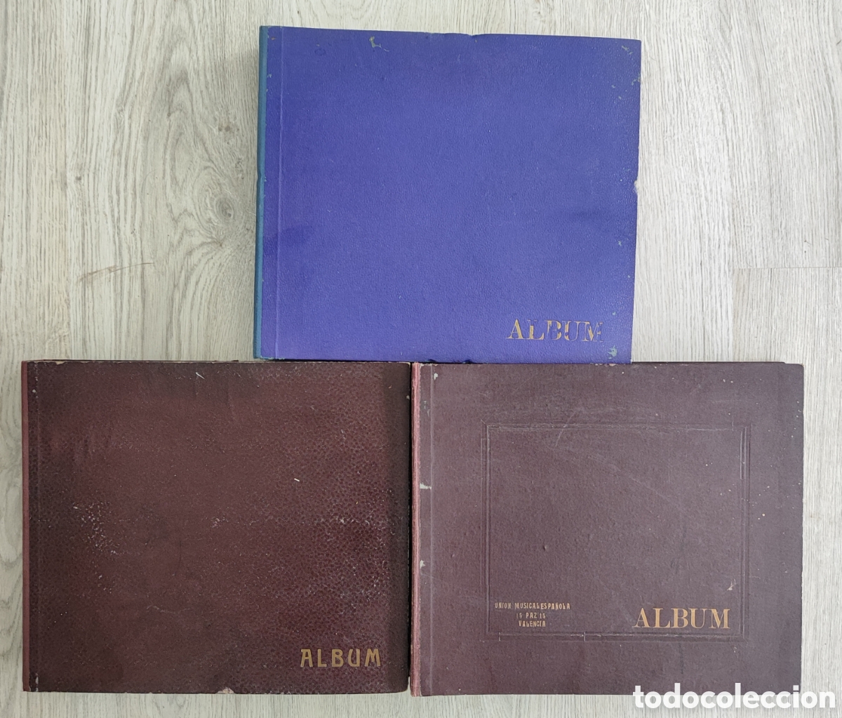 Discos de pizarra: LOTE DE 3 ALBUMES CON 25 DISCOS DE PIZARRA - Foto 1