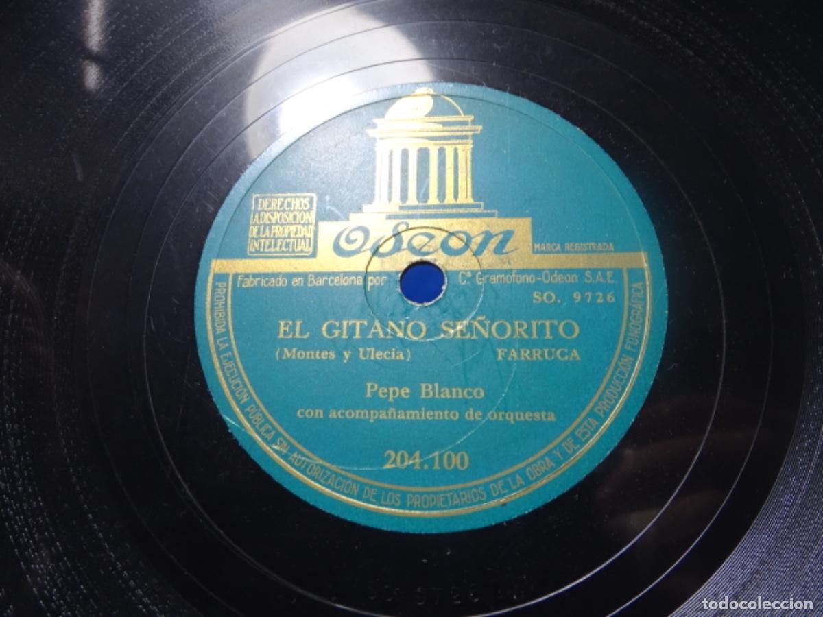Discos de pizarra: DISCO PIZARRA EL GITANO SE&Ntilde;ORITO, FARRUCA. LA TRINI. PEPE BLANCO. - Foto 2