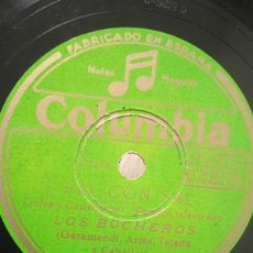 Discos de pizarra: GRUPO VASCO LOS BOCHEROS. ROSA CAÑI. PASODOBLE/ SAL CON SAL. 78 RPM