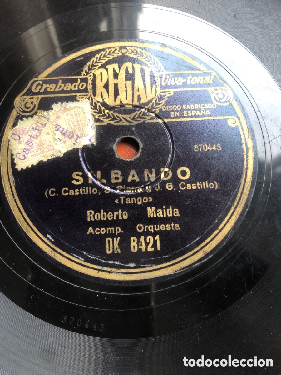 Discos de pizarra: Silbando tango Roberto maida - Foto 1