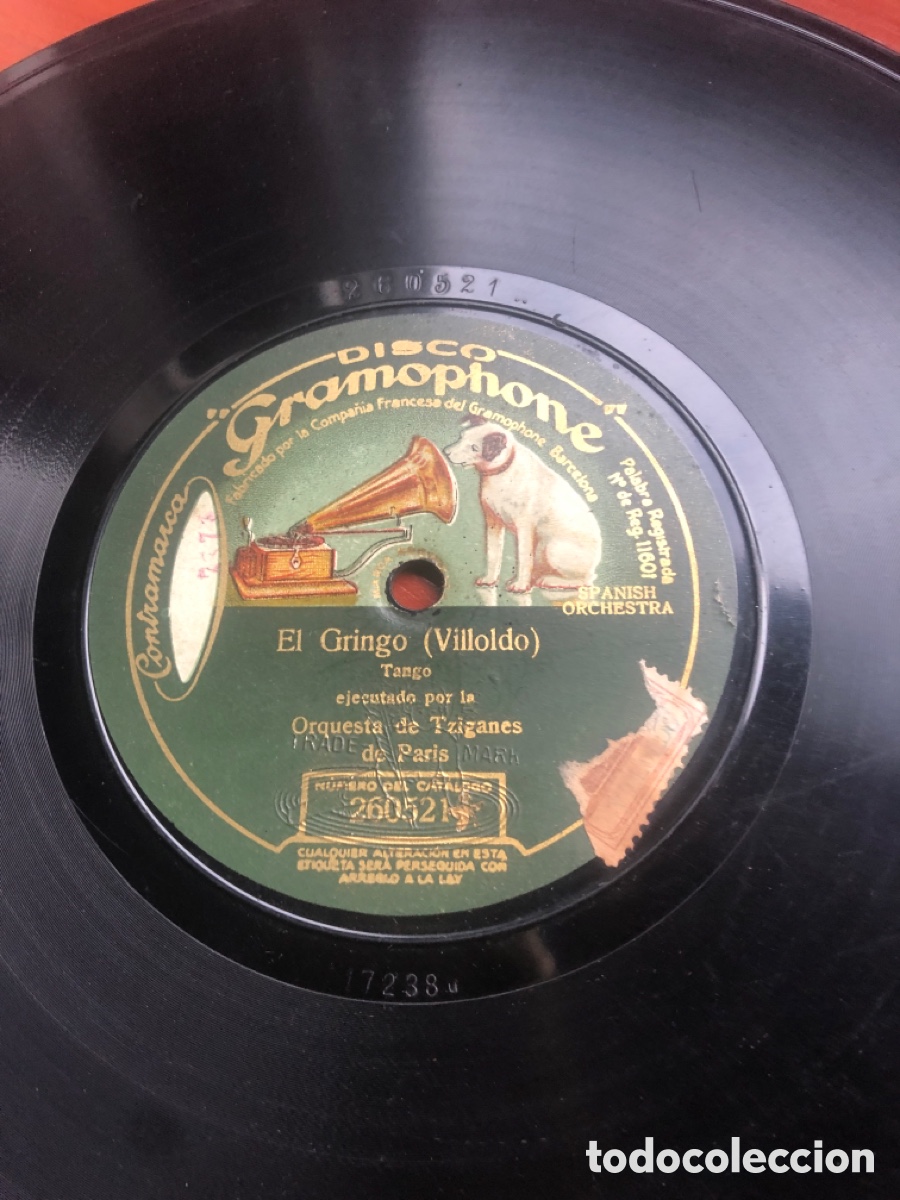 Discos de pizarra: El Gringo villoldo tango - Foto 1