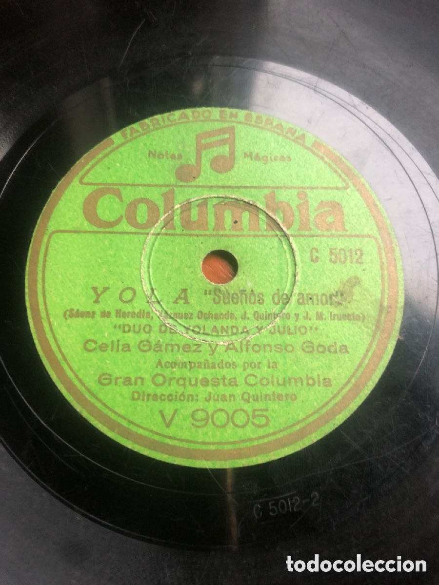 Discos de pizarra: Hola sue&ntilde;os de amor Velia G&aacute;mez - Foto 1