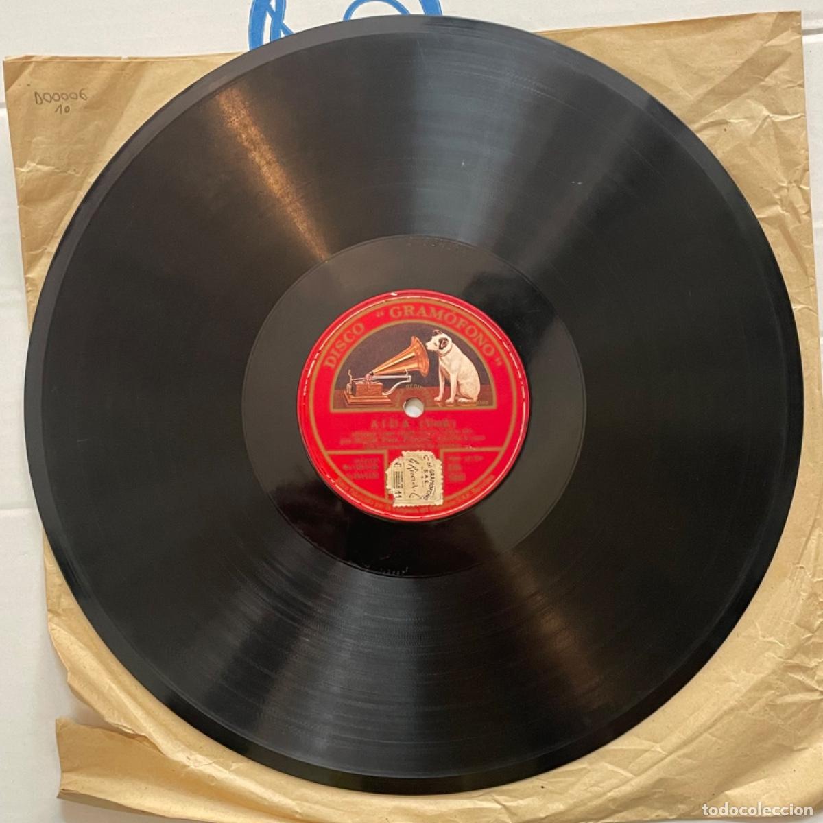 Discos de pizarra: Disco &ldquo;Gram&oacute;fono&rdquo; Aida (Verdi) - Miguel Fleta,&hellip; - Foto 2