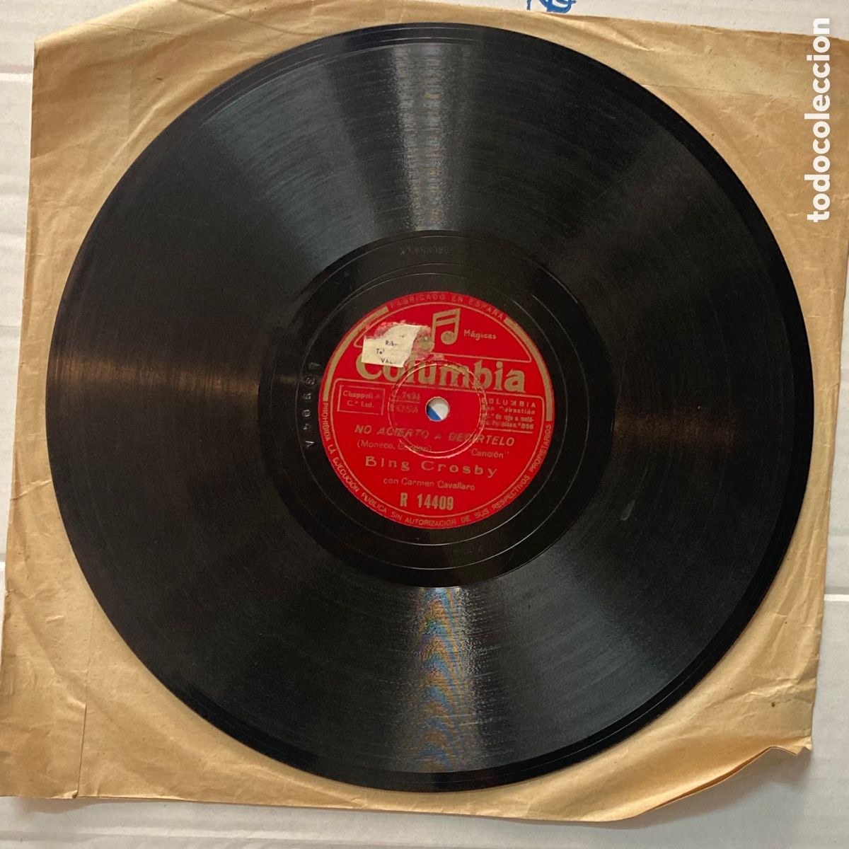 Discos de pizarra: Bing Crosby - Symphony / No Acierto a Decirtelo - Foto 2