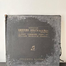 Discos de pizarra: BEETHOVEN - ALBERT SAMMONS - KREUTZER SONATA EN A MAJOR (OP. 47). DISCO DE PIZARRA (X5)