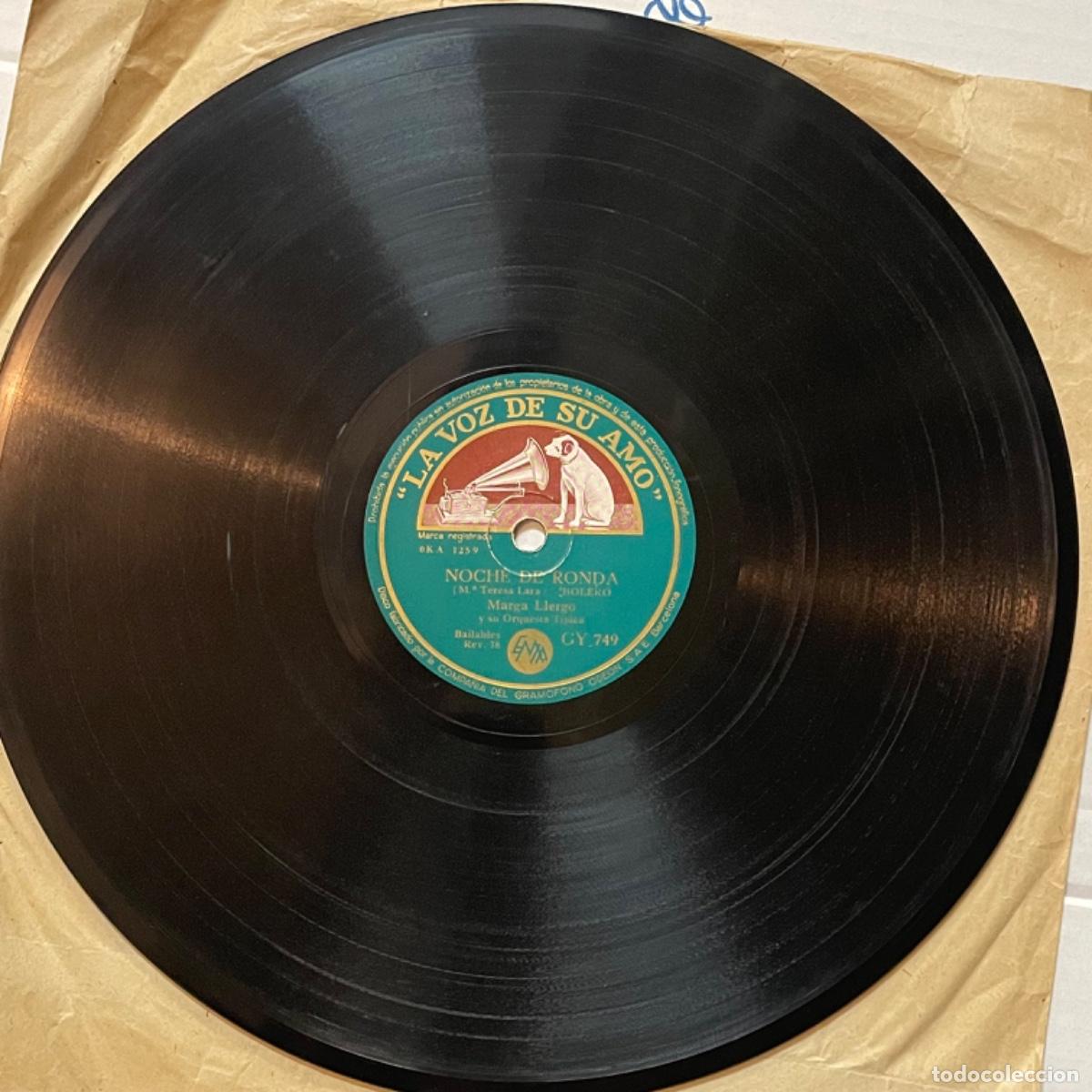 Discos de pizarra: Marga Llergo y su orquesta - Camina como chencha / Noche de Ronda - Foto 1
