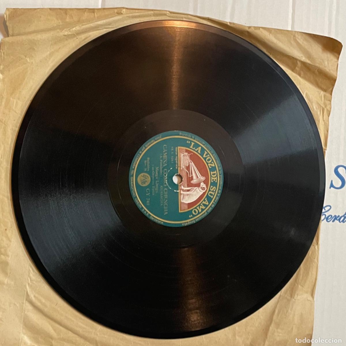 Discos de pizarra: Marga Llergo y su orquesta - Camina como chencha / Noche de Ronda - Foto 2
