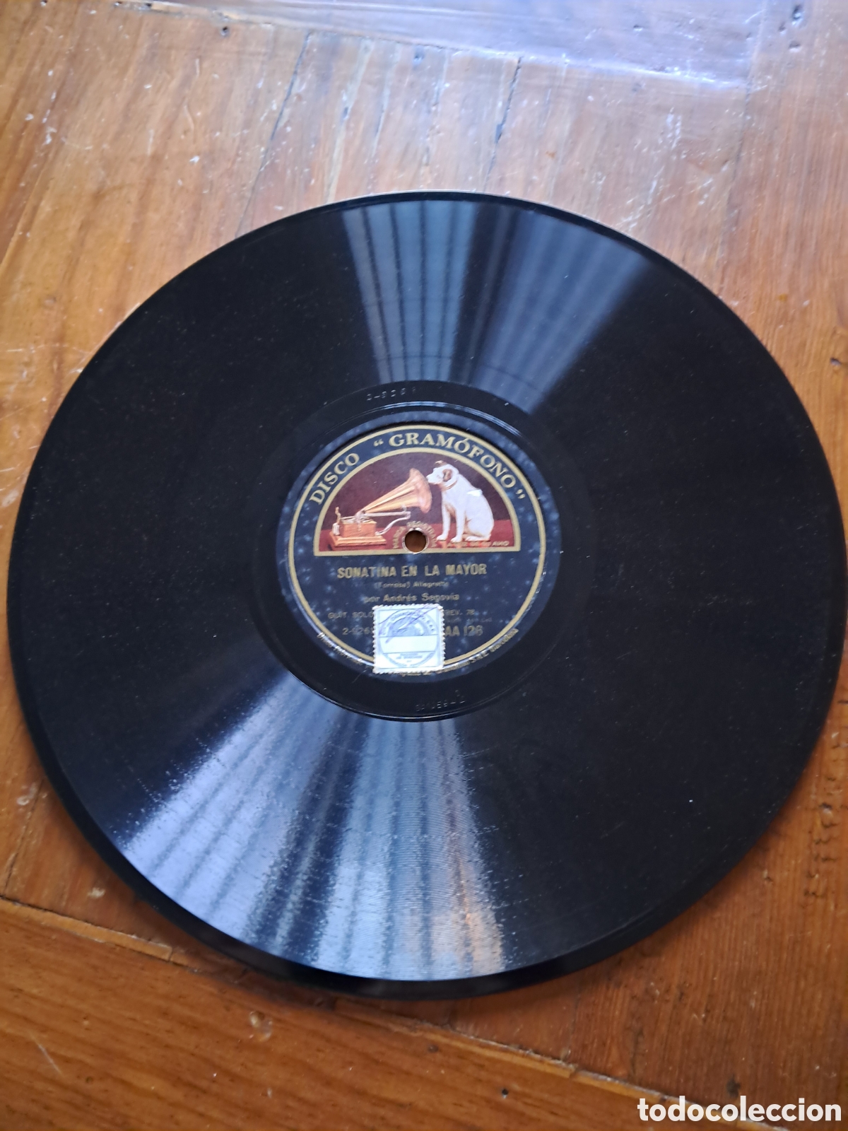 Discos de pizarra: ANDR&Eacute;S SEGOVIA &rdquo;Sonatina en La Mayor / Courante&rdquo; - Foto 4