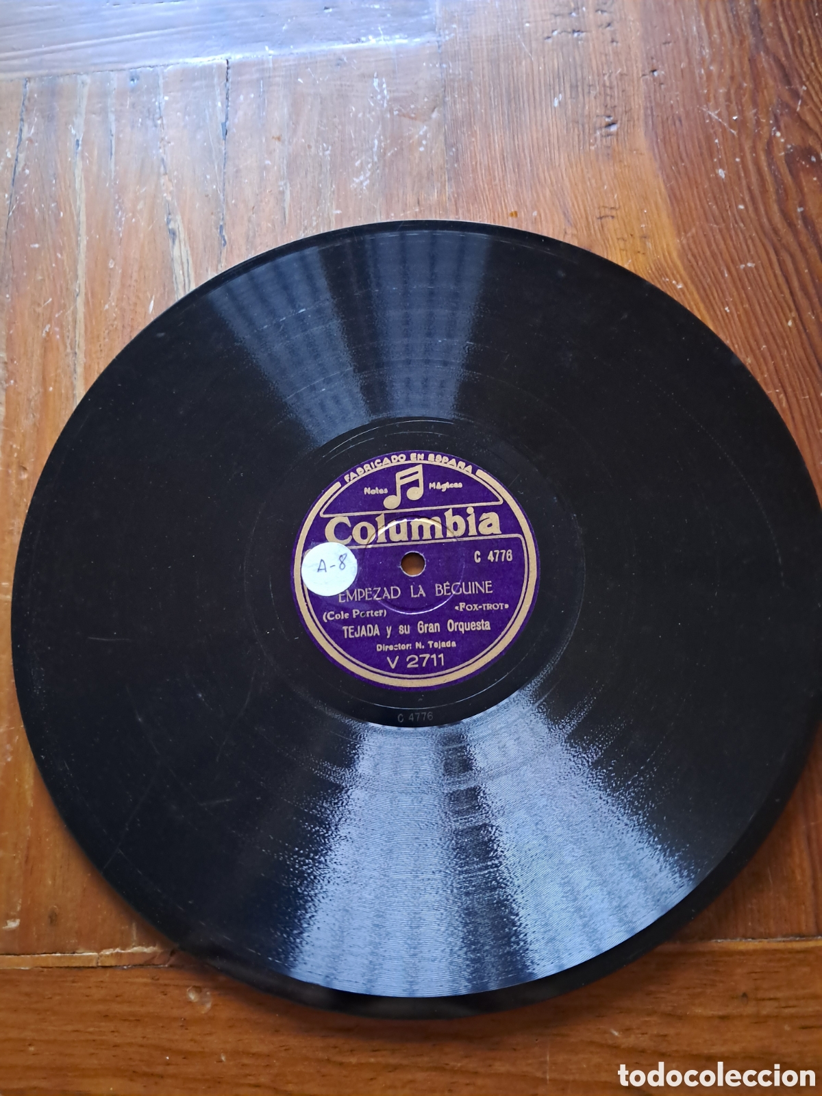 Discos de pizarra: Tejada y su Gran Orquesta - Al Compas del Remo / Empezad La Beguine - Foto 2