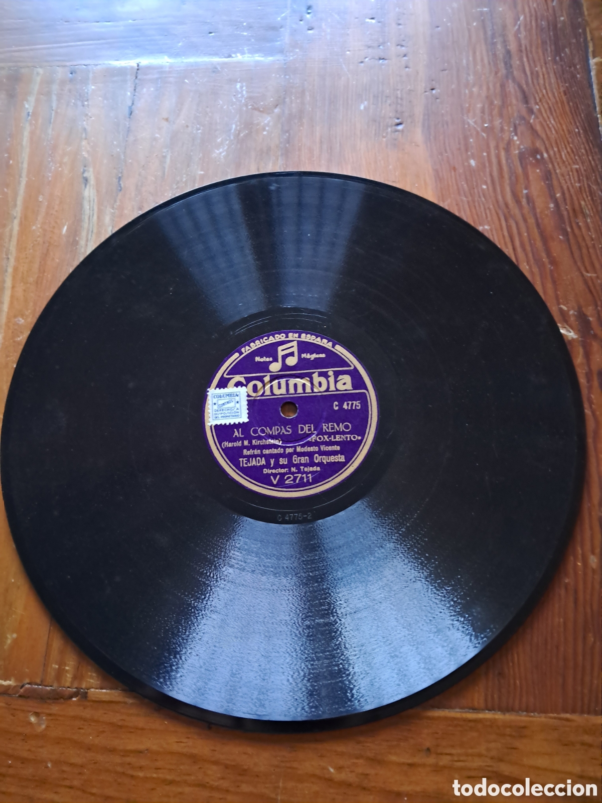 Discos de pizarra: Tejada y su Gran Orquesta - Al Compas del Remo / Empezad La Beguine - Foto 4