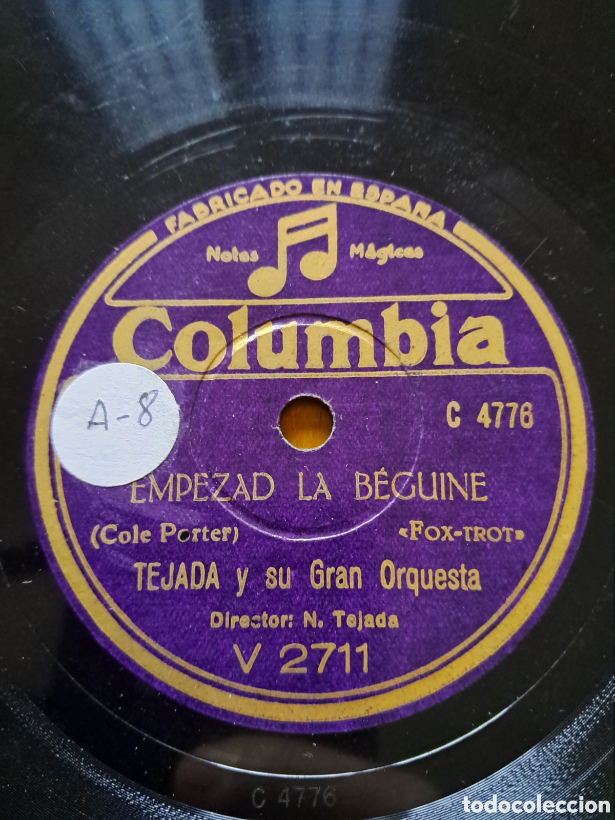 Discos de pizarra: Tejada y su Gran Orquesta - Al Compas del Remo / Empezad La Beguine - Foto 1