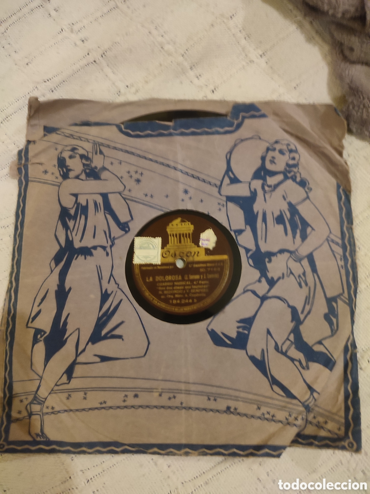 Discos de pizarra: La Dolorosa disco de gram&oacute;fono - Foto 3
