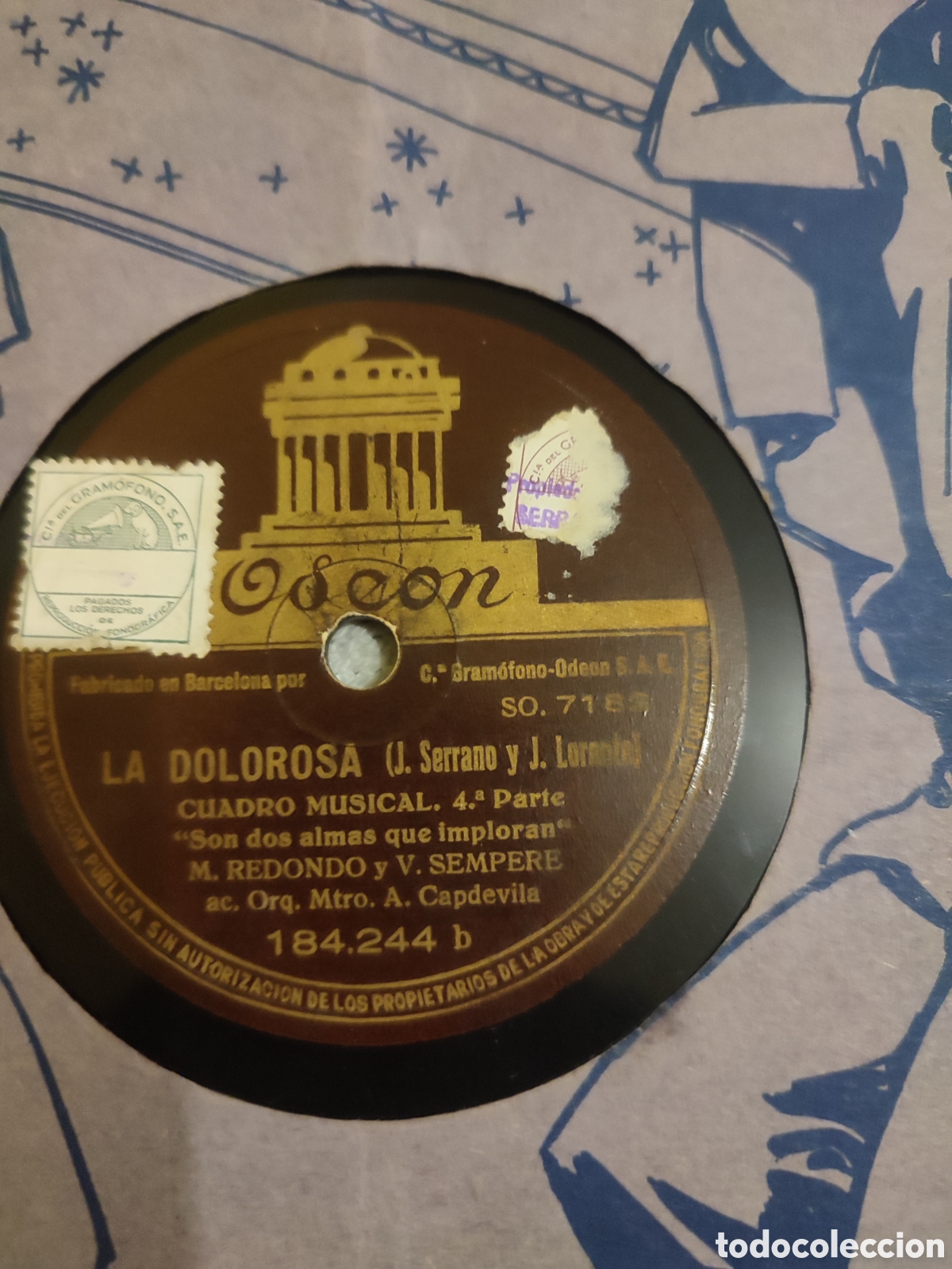 Discos de pizarra: La Dolorosa disco de gram&oacute;fono - Foto 4
