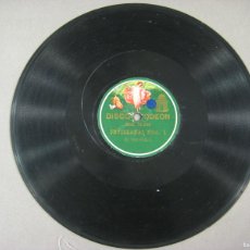 Discos de pizarra: DISCO DE GRAMÓFONO DE EL MOCHUELO. SEVILLANAS NÚM 1. GUAJIRAS NÚM. 2. ODEON