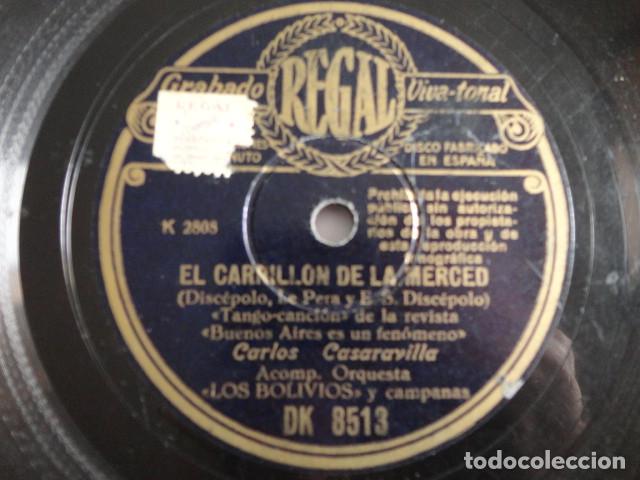 Discos de pizarra: Tango - Carlos Casadevilla - &iquest;Qu&eacute; SAPA Se&ntilde;or? / El Carrill&oacute;n de la Merced - Regal DK 8513 - Foto 3