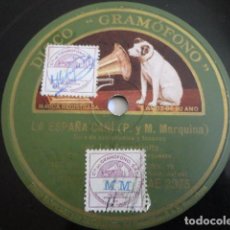 Discos de pizarra: LA ARGENTINITA - CORDOBA (ALBENIZ) / LA ESPAÑA CAÑÍ (MARQUINA), SOLO CASTAÑUELAS - GRAMÓFONO 2-26071