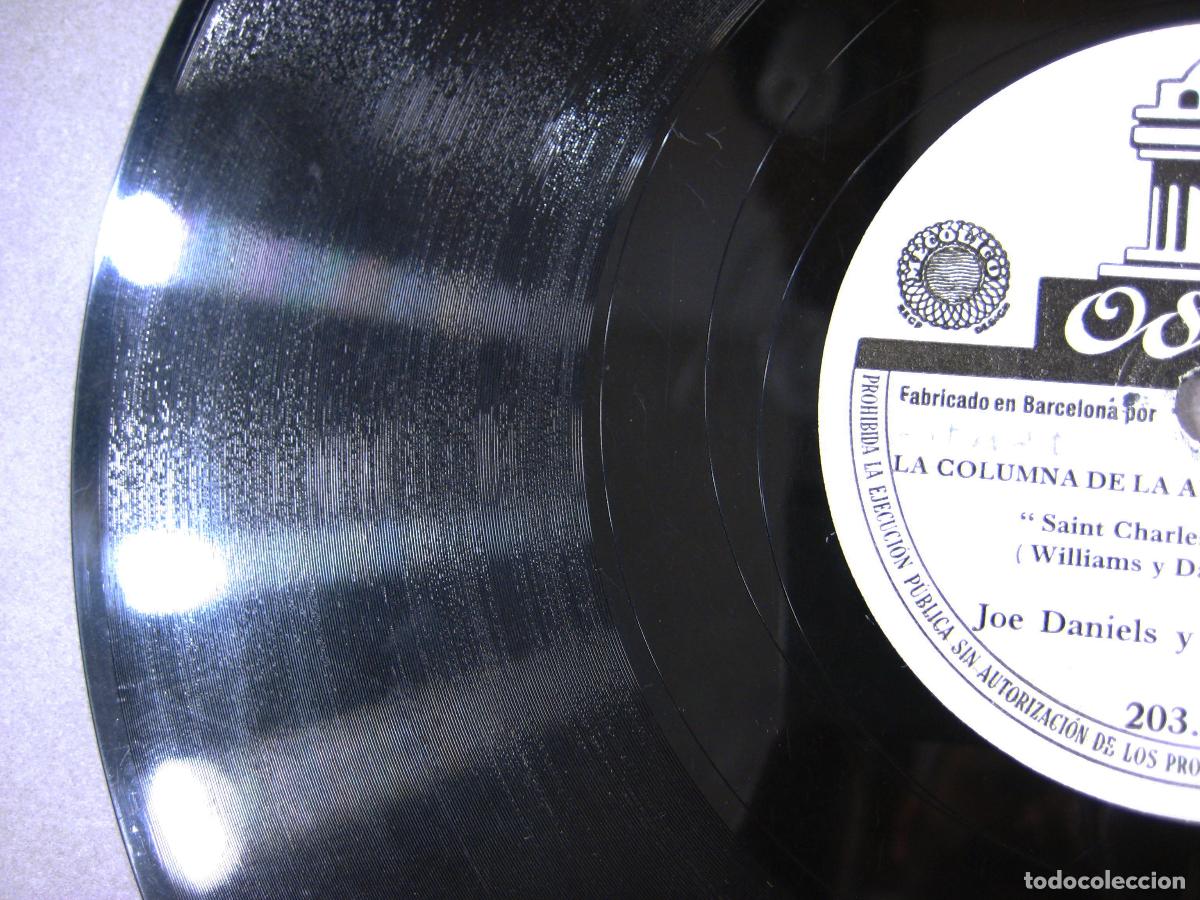 Discos de pizarra: DISCO DE GRAM&Oacute;FONO. LA COLUMNA DE LA AVENIDA DE SAN CARLOS. DRUM BOOGIE. ODEON - Foto 3