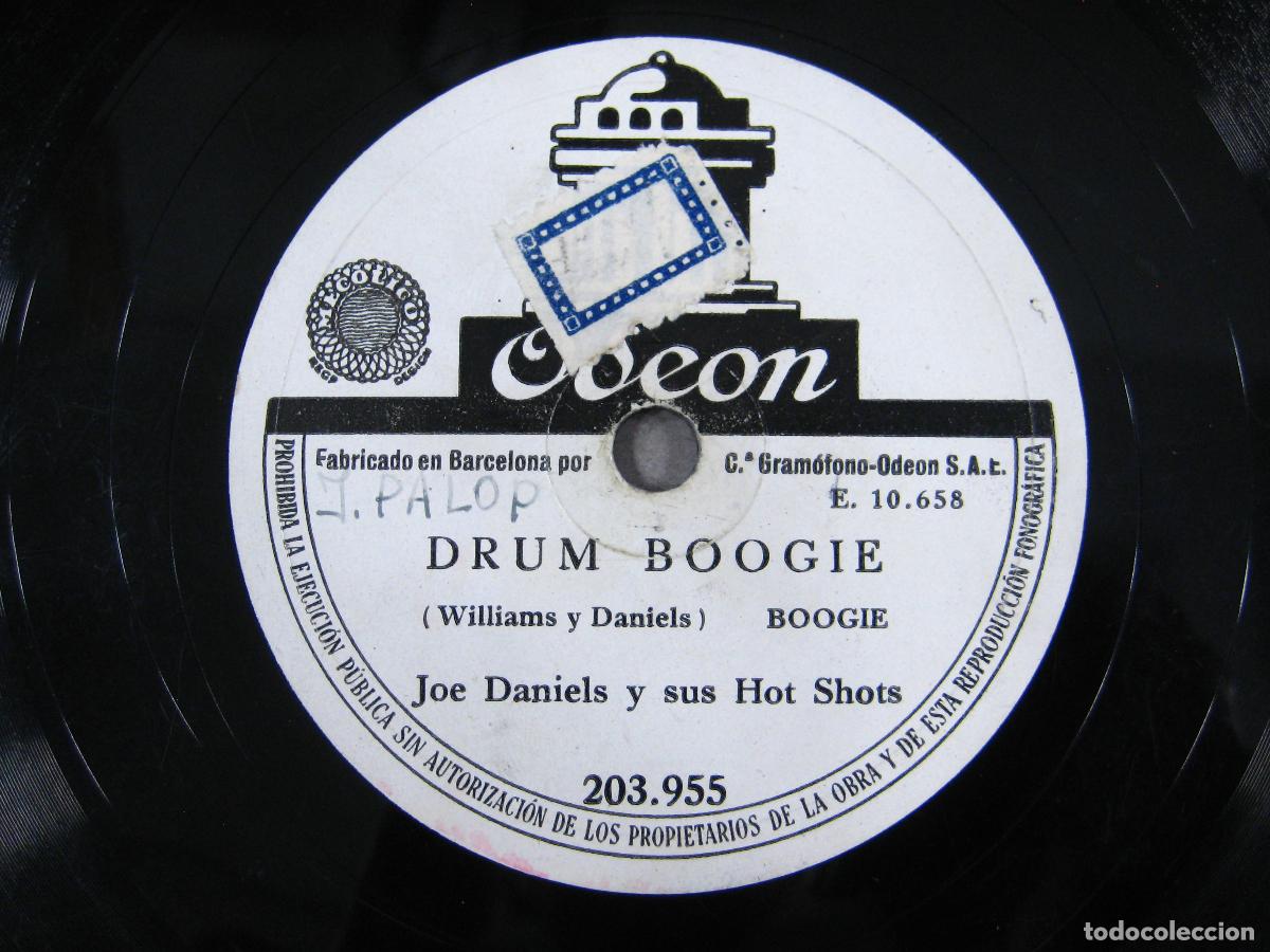 Discos de pizarra: DISCO DE GRAM&Oacute;FONO. LA COLUMNA DE LA AVENIDA DE SAN CARLOS. DRUM BOOGIE. ODEON - Foto 4