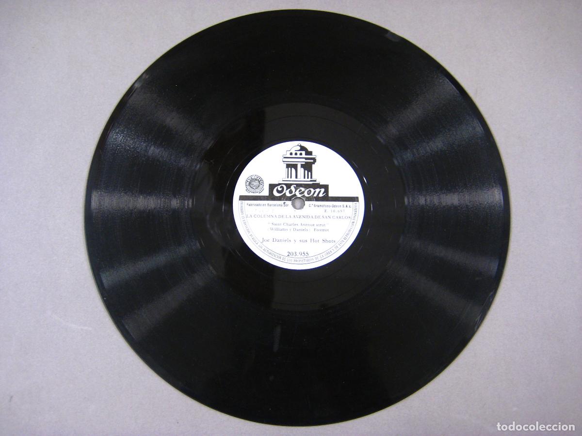 Discos de pizarra: DISCO DE GRAM&Oacute;FONO. LA COLUMNA DE LA AVENIDA DE SAN CARLOS. DRUM BOOGIE. ODEON - Foto 1