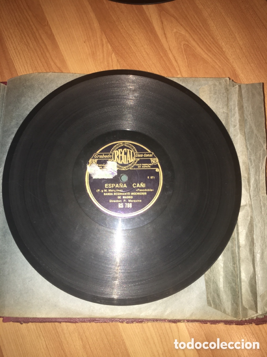 Discos de pizarra: Lote 17 discos de pizarra en buen estado - Foto 7