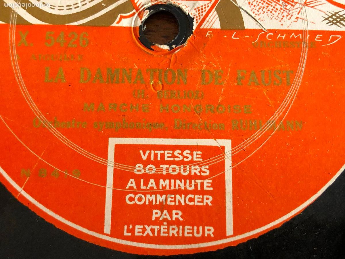 Discos de pizarra: LA DAMINATION DE FAUST, BERLIOZ, PIZARRA X 5426 - Foto 1