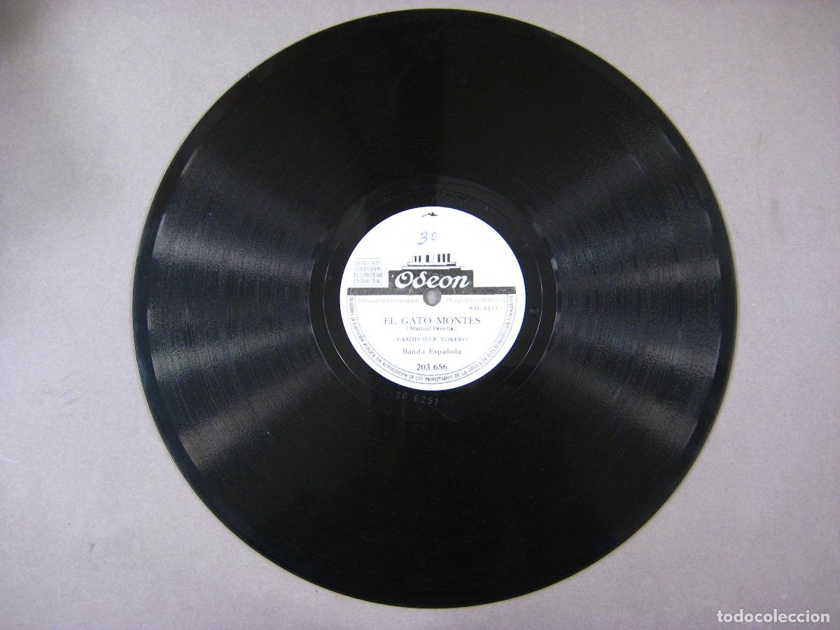 Discos de pizarra: DISCO DE GRAM&Oacute;FONO. EL GATO MONT&Eacute;S. PERICON NACIONAL ARGENTINO. ODEON - Foto 1