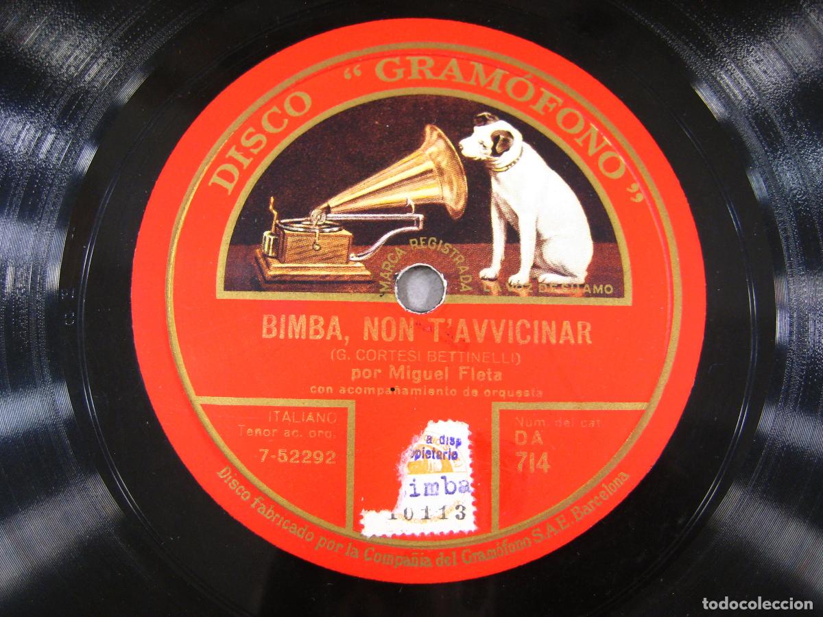 Discos de pizarra: DISCO DE GRAM&Oacute;FONO. AMAPOLA. BIMBA NON T&acute;AVVICINAR - Foto 2