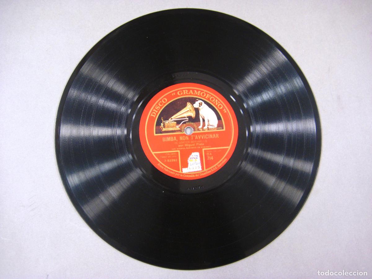 Discos de pizarra: DISCO DE GRAM&Oacute;FONO. AMAPOLA. BIMBA NON T&acute;AVVICINAR - Foto 1