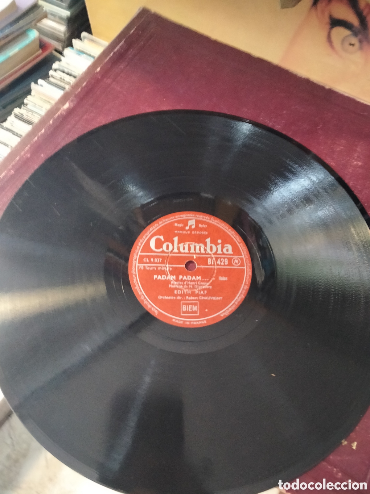 Discos de pizarra: La chanson de Catherine padam padam Edith piaf - Foto 1