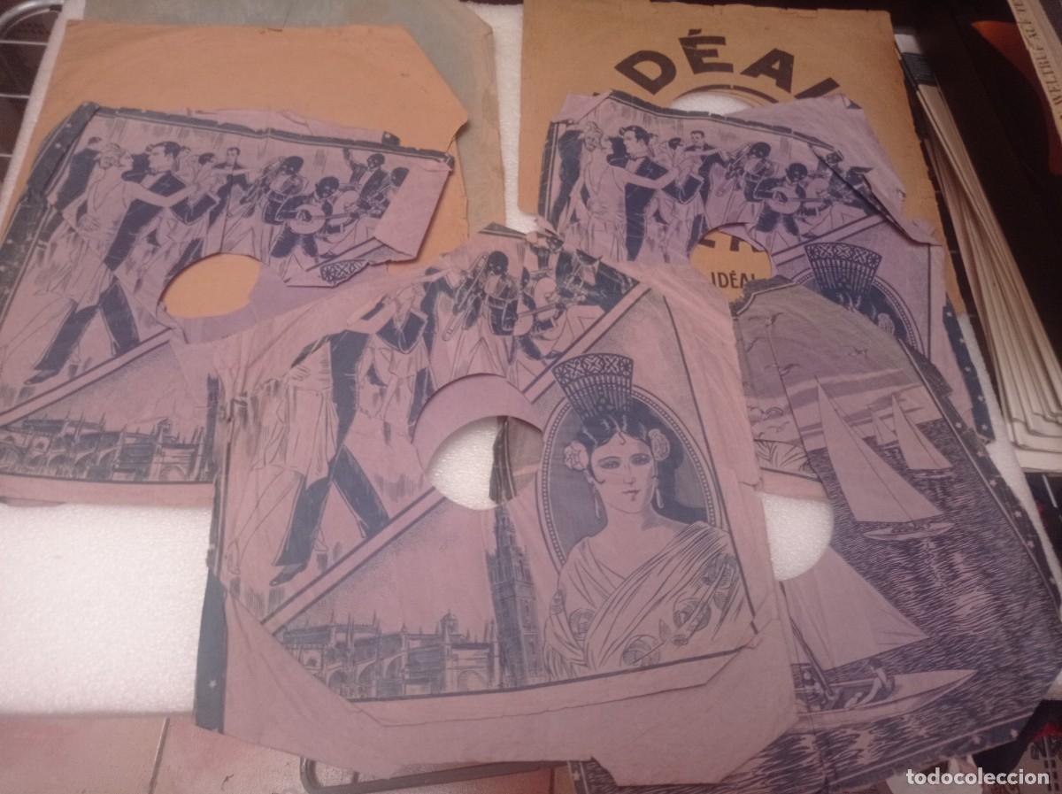 Discos de pizarra: ANTIGUAS FUNDAS DE DISCO ORIGINAL DE GRAMOFONO. - Foto 1