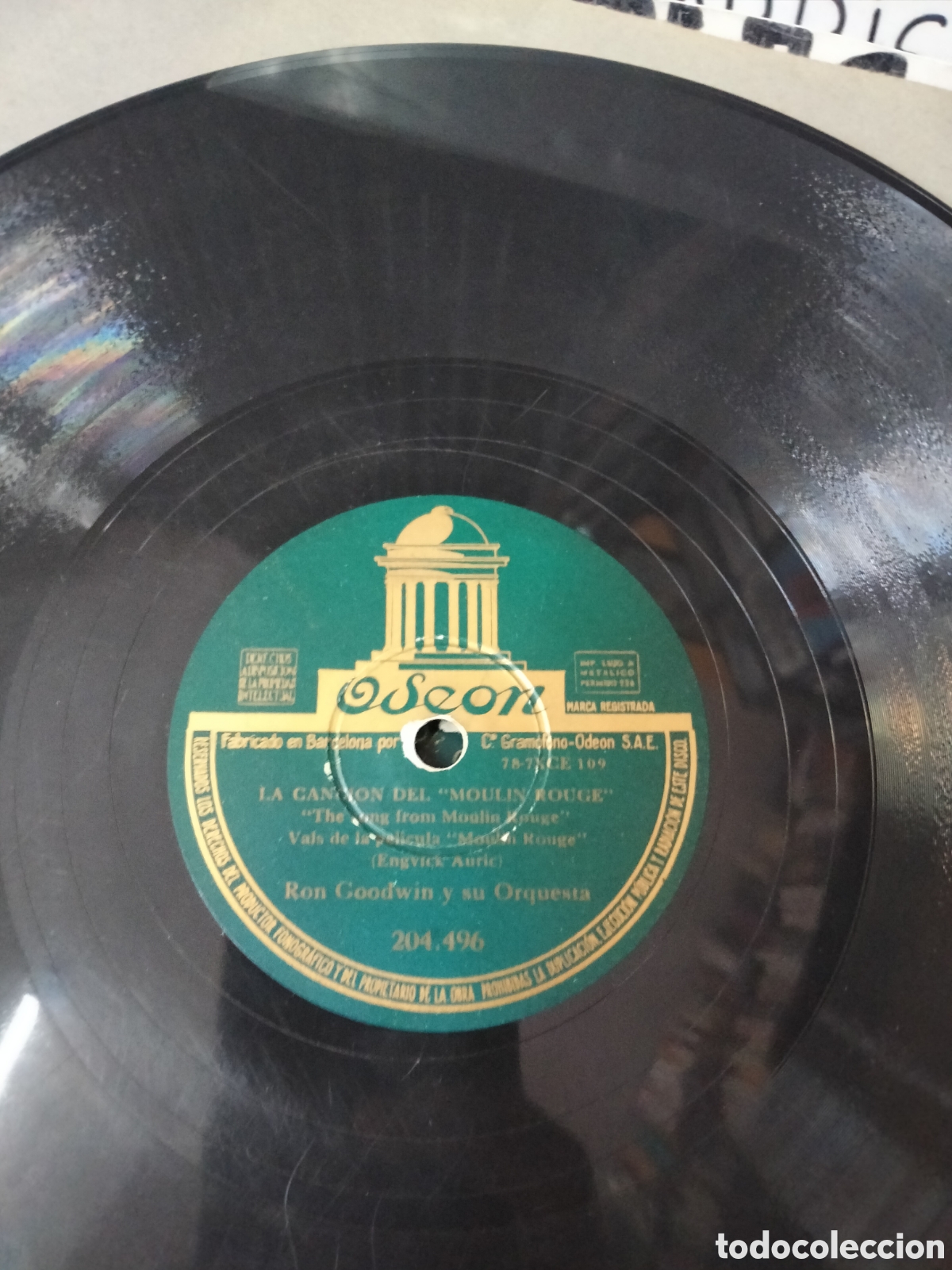 Discos de pizarra: Candilejas la canci&oacute;n del moulin rouge - Foto 1