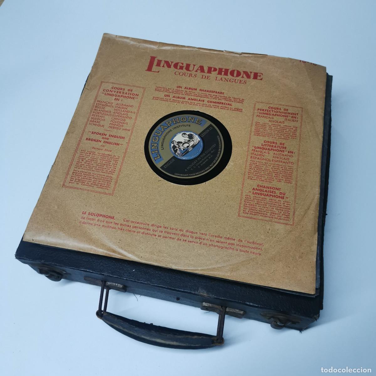 Discos de pizarra: Discos curso de ingl&eacute;s Linguaphone 1930 - Foto 1