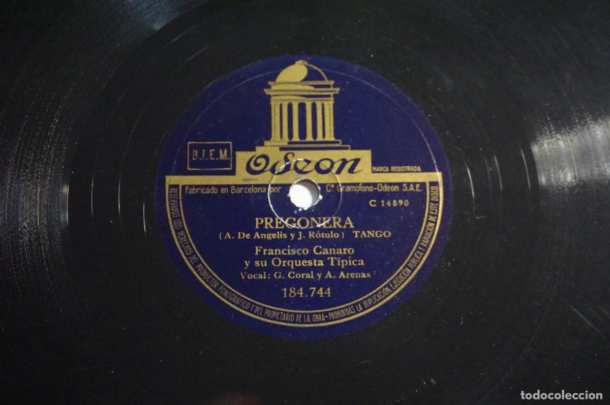 Discos de pizarra: Pizarra Odeon 184.744 - Francisco Canaro - Cotorrita de la Suerte, Preconera - Foto 2
