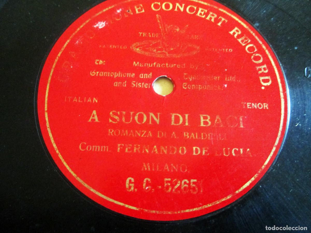 Discos de pizarra: FERNANDO DE LUCIA. A SUON DE BACI A. BALDELLI. G.C. 52651. MIL&Aacute;N. - Foto 1