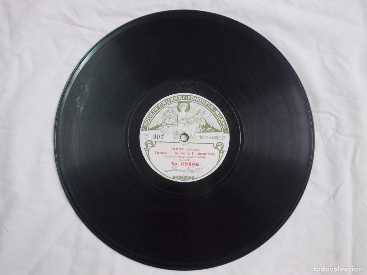 Discos de pizarra: ANTIGUO DISCO DE PIZARRA PARA GRAMOFONO FAUST ADAMO DIDUR FAUSTO - Foto 4
