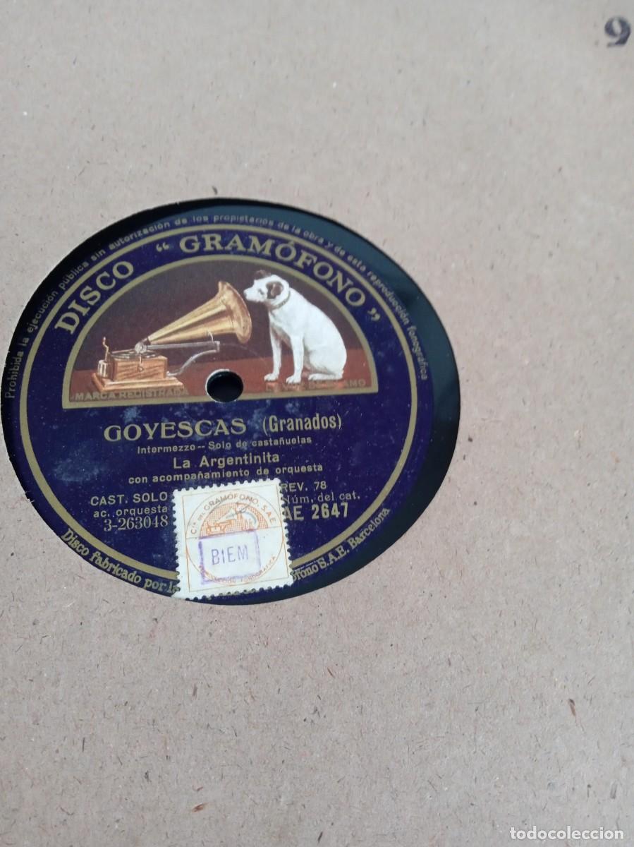 Discos de pizarra: LA ARGENTINITA Goyescas / Danza n&ordm; 5 - Foto 1