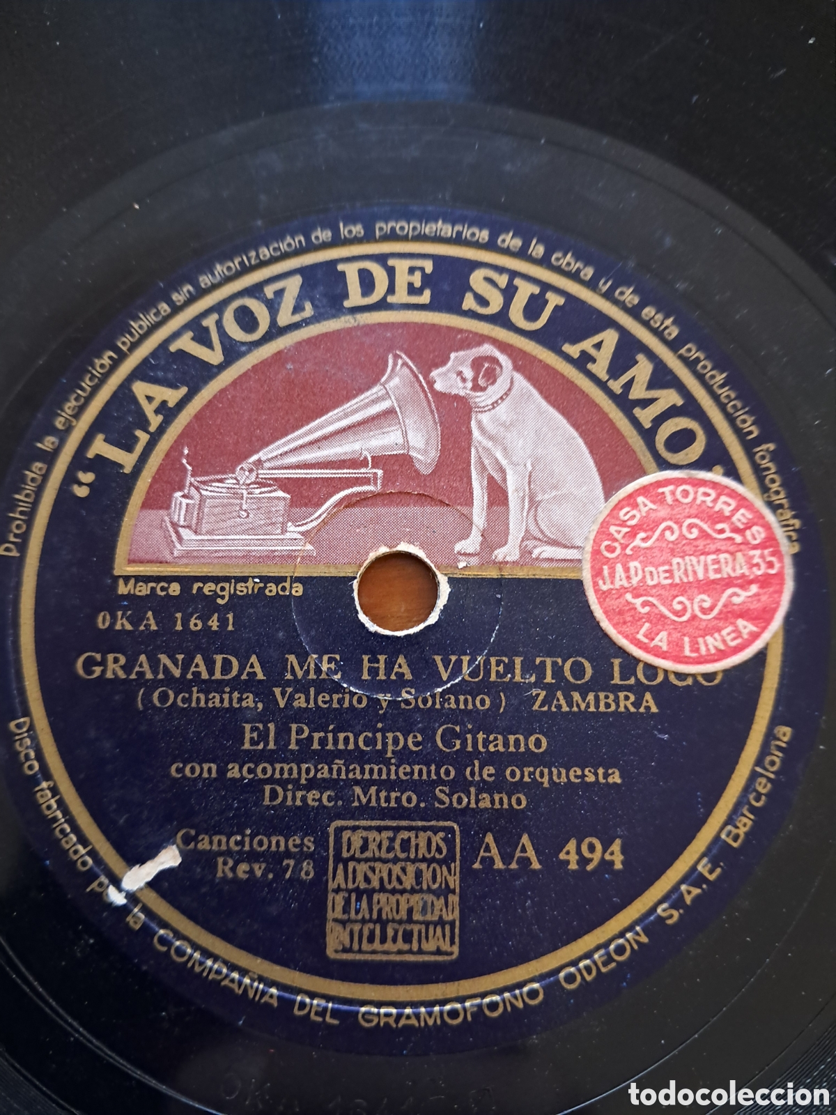 Discos de pizarra: El pr&iacute;ncipe gitano disco pizarra - Foto 3