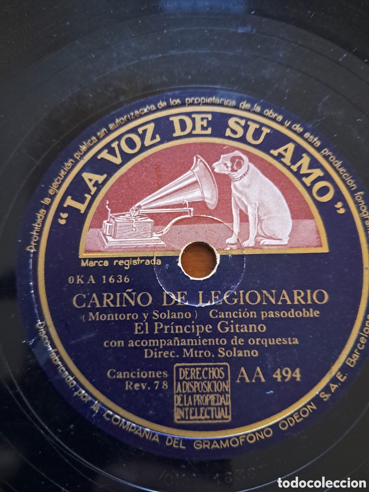 Discos de pizarra: El pr&iacute;ncipe gitano disco pizarra - Foto 1