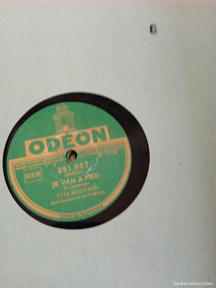 Discos de pizarra: YVES MONTAND Ma douce vall&eacute;e / Ja vais a pied - Foto 1