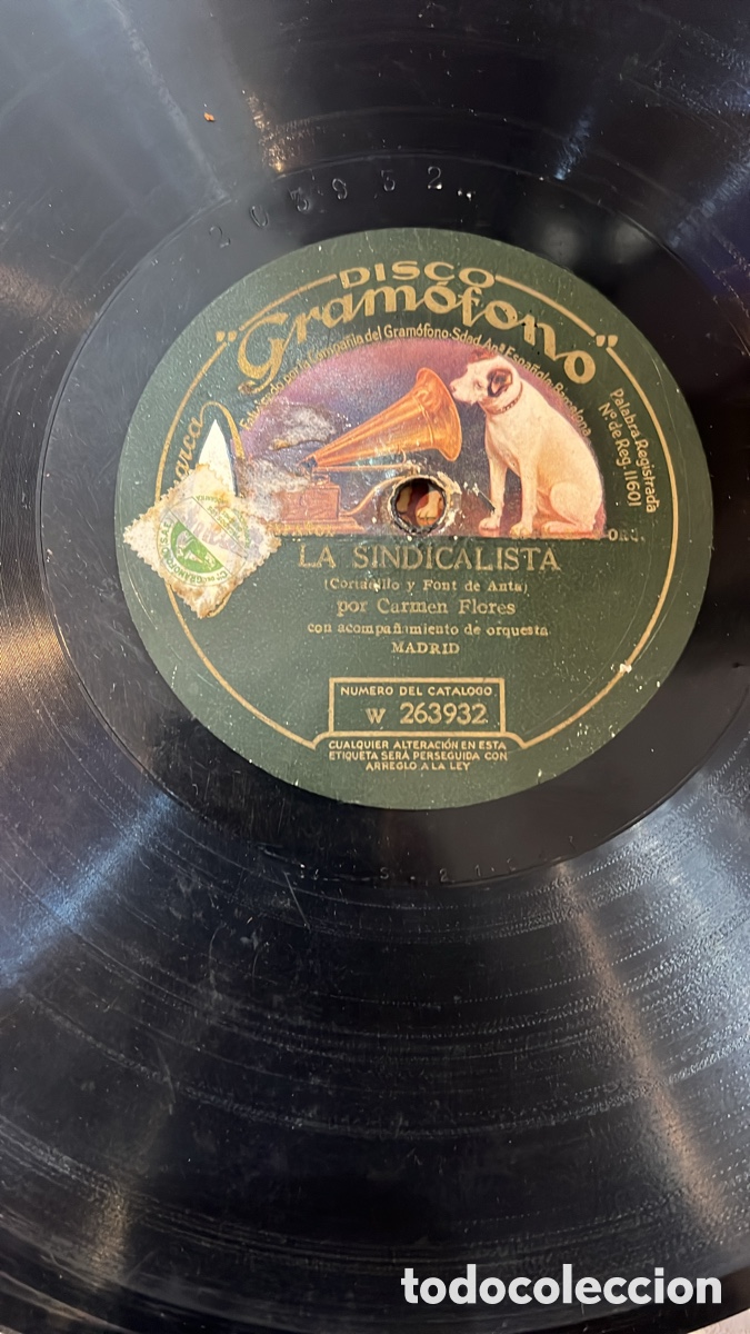 Discos de pizarra: Disco de gram&oacute;fono originales - Foto 5