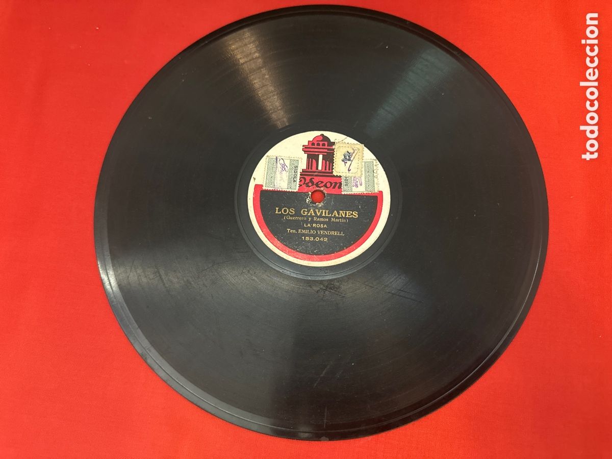 Discos de pizarra: LOS GAVILANES - SALUDA DE JUAN / LA ROSA - EMILIO VENDRELL - Foto 4