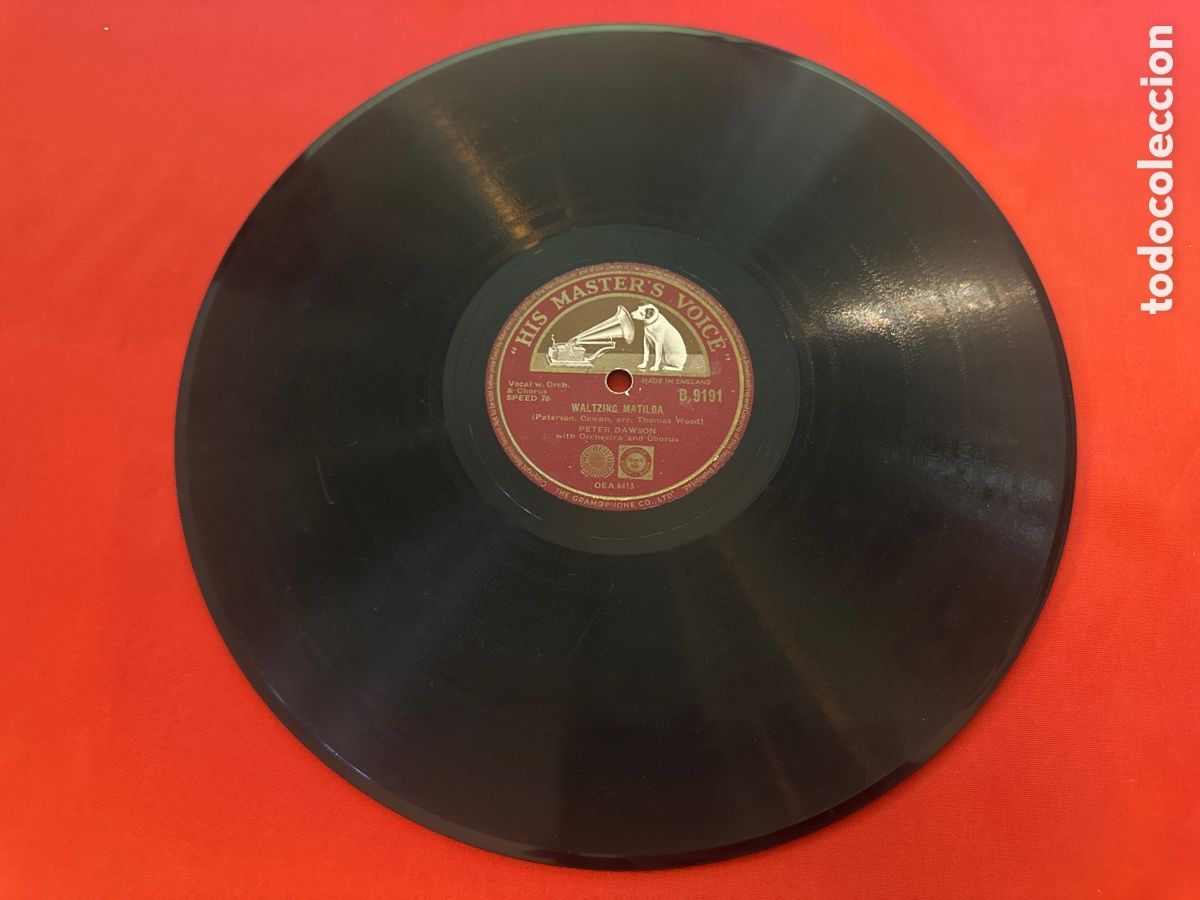 Discos de pizarra: PETER DAWSON - WALTZING MATILDA / THE WINDING ROAD - Foto 4