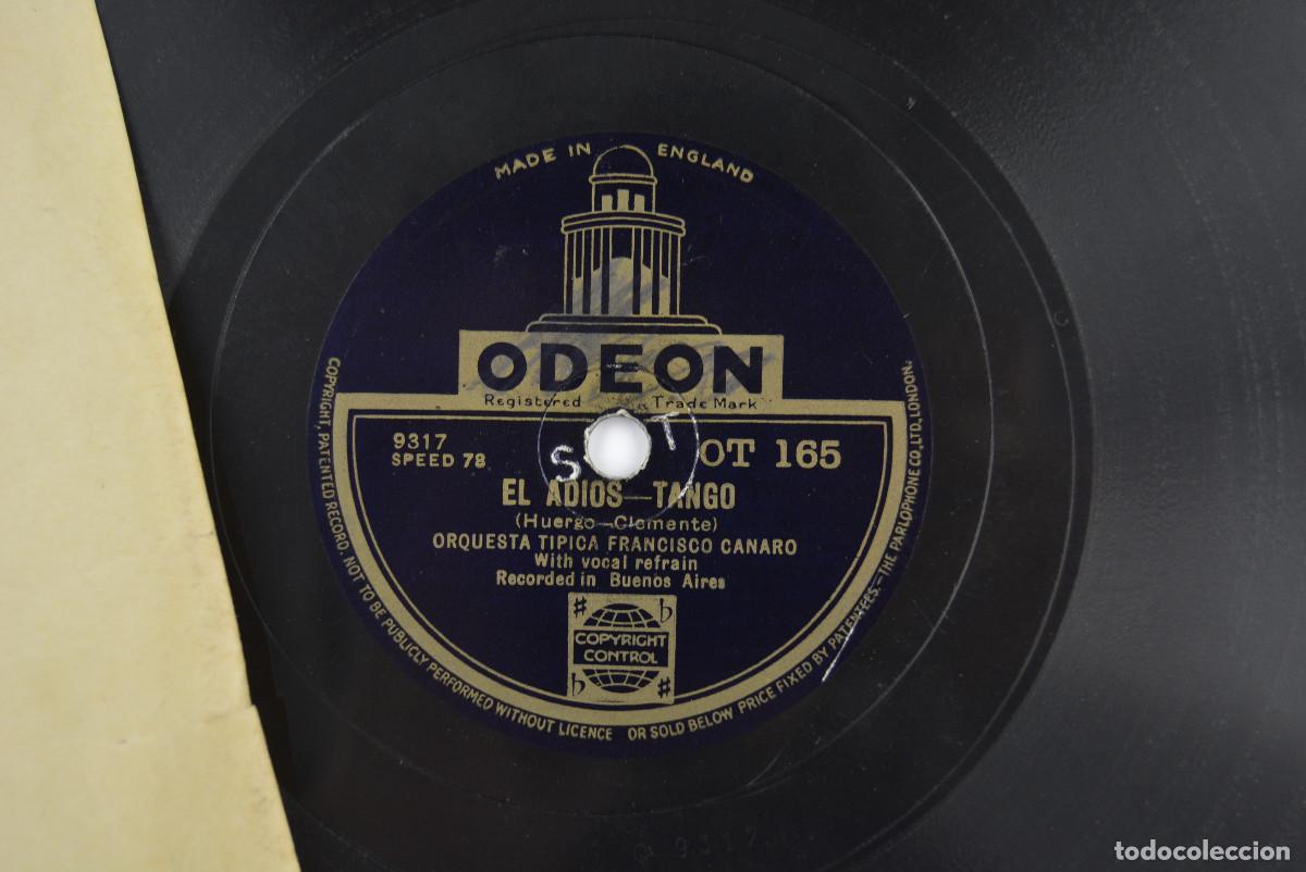 Discos de pizarra: ORQUESTA TIPICA FRANCISCO CANARO. TANGO, EL ADI&Oacute;S. DISCO 25CM DI&Aacute;METRO. - Foto 2