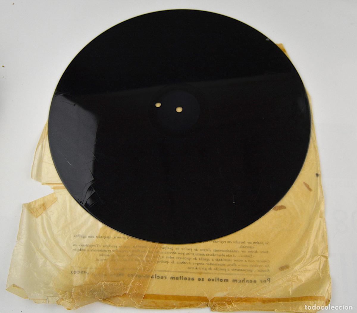 Discos de pizarra: DISCO SIN DATOS DE LA GRABACI&Oacute;N, MICROGRAVA&Ccedil;AO. 30,4CM DI&Aacute;METRO. - Foto 1