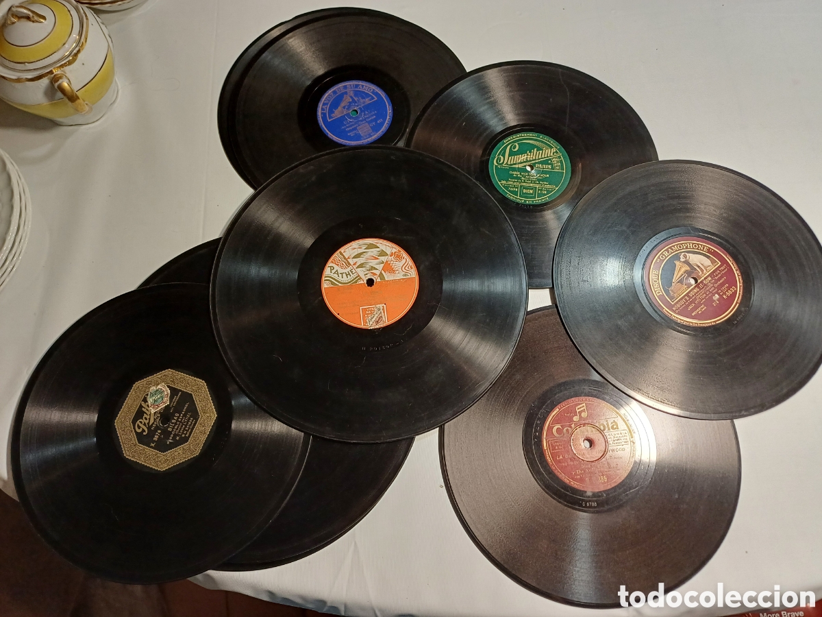 Discos de pizarra: Discos de pizarra antiguos - Foto 1
