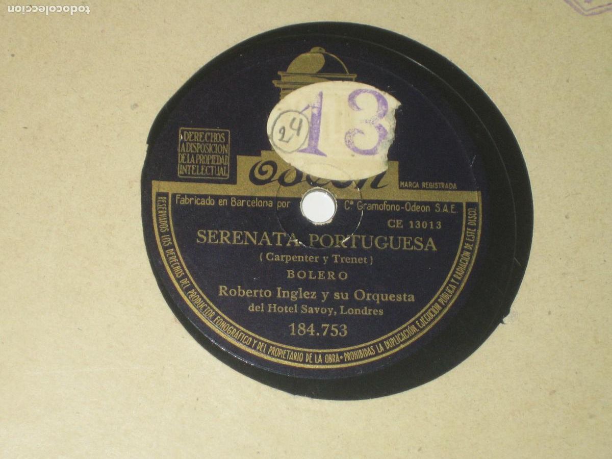 Discos de pizarra: DISCOFERTA - PIZARRA - ROBERTO INGLEZ Y SU ORQUESTA - Foto 1