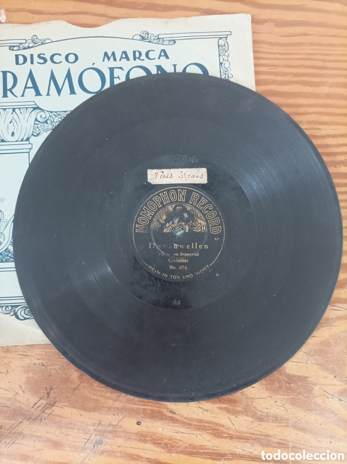 Discos de pizarra: Disco Piedra. Donauwellen. Vals Straus - Foto 3