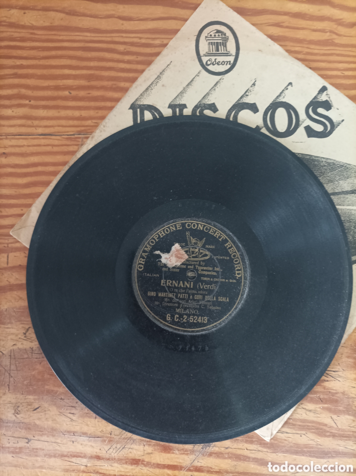Discos de pizarra: Disco Piedra. Ernani de Verdi - Foto 3
