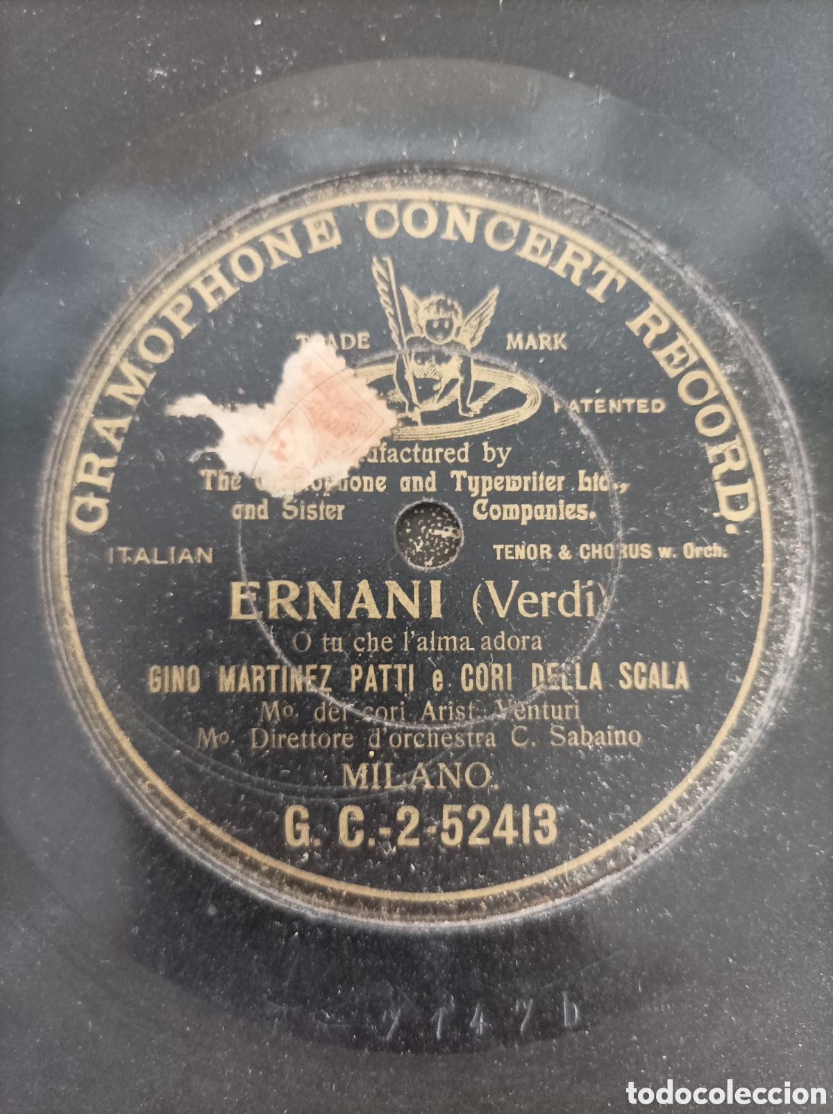 Discos de pizarra: Disco Piedra. Ernani de Verdi - Foto 4